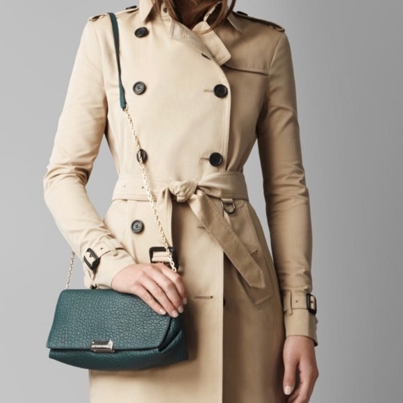 ✨ Burberry Mildenhall Crossbody Bag in Pebbled Leather - Deep Green ✨ - Picture 1 of 12